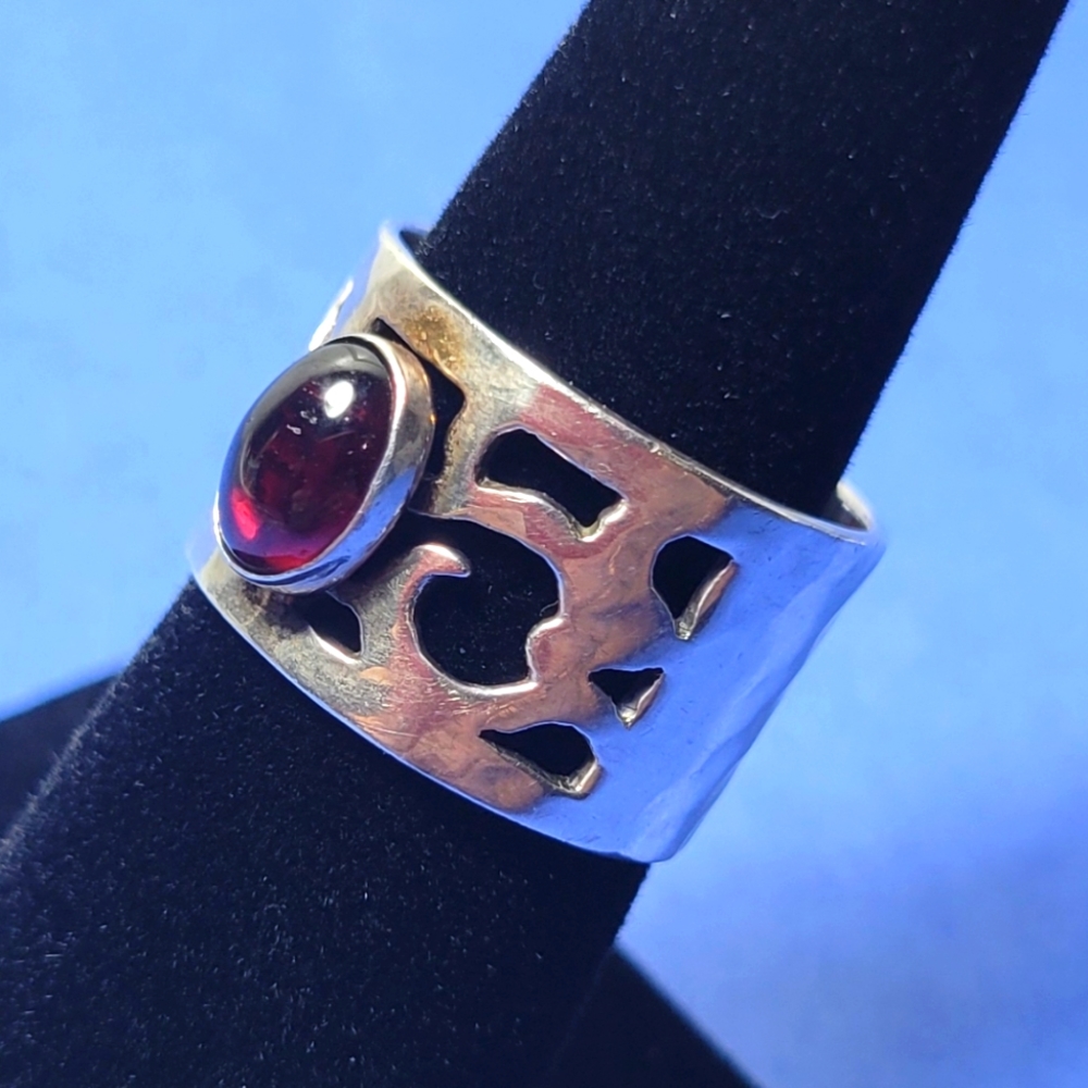 ❤ 925-SILVER. ISRAEL VINTAGE RING  SIZE 5.5